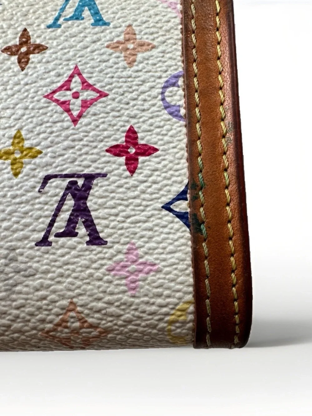 Authentic Louis Vuitton Takashi Murakami Monogram Porte Monnaie Plat Coin Wallet